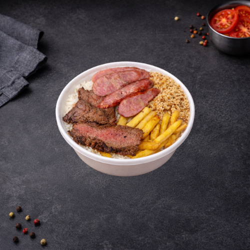 Churrasco Carne com Linguiça na Brasa